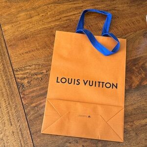 Louis Vuitton Tangerine Bag with Cobalt Handles